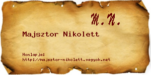 Majsztor Nikolett névjegykártya
